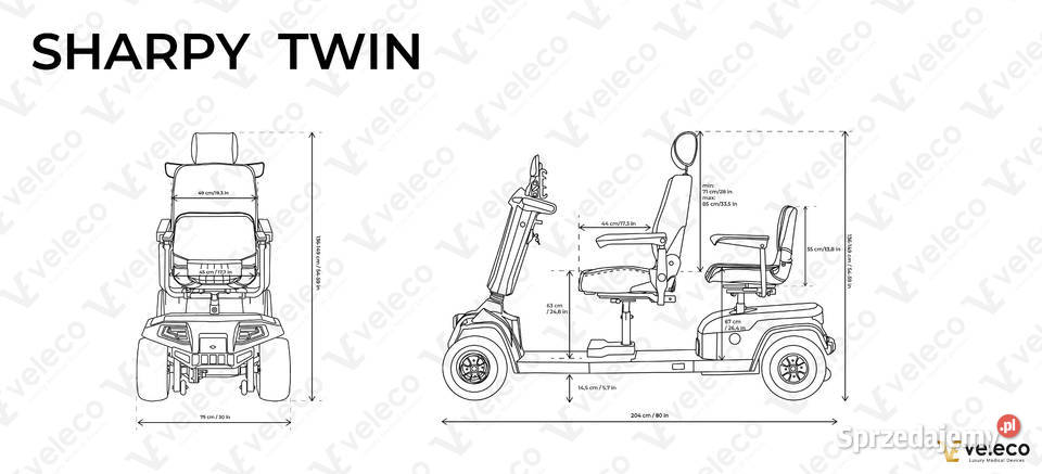 Dwuosobowy skuter inwalidzki elektryczny Tarnowskie Góry