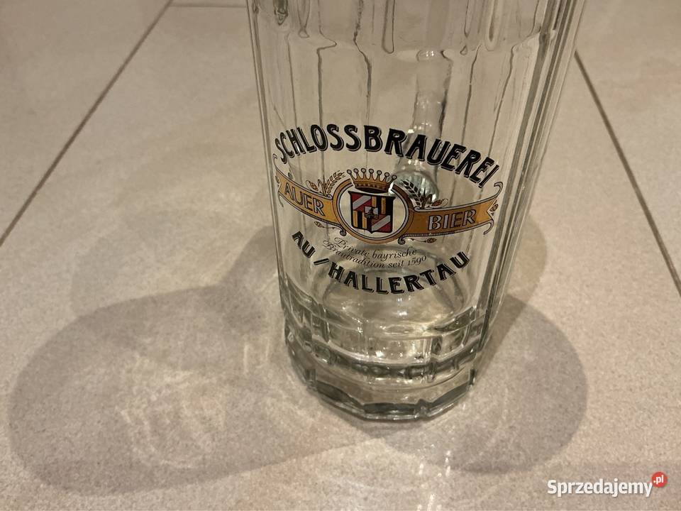 Kufel Szklany do Piwa SCHOSSBRAUEREI AUER BIER Antyki, Sztuka, Kolekcje Nowa Sól sprzedam