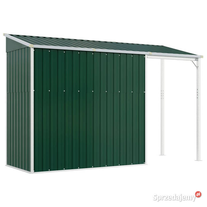 Szopa z wiatą zielona 277x1105x181 stal WM364524 Warszawa sprzedam