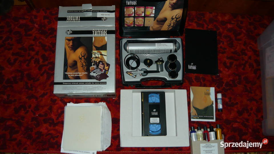 Zestaw do malowania tatuaży zmywalnych airbrush Pozostałe Sokółka