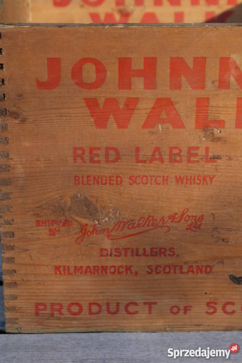 Stara drewniana skrzynka Johnnie Walker lata Warszawa