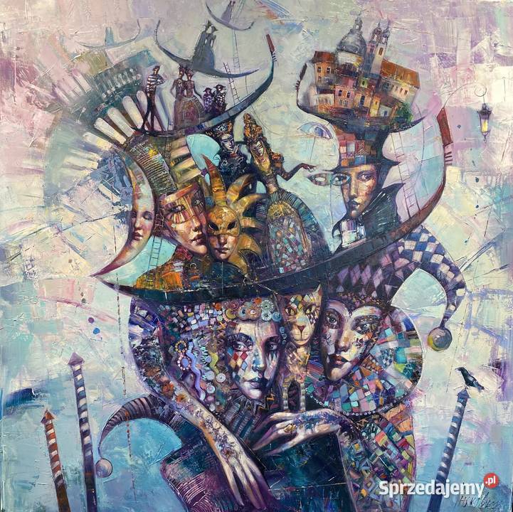 Pitsko Giennadij Tajemnica 100x100 obraz olejny