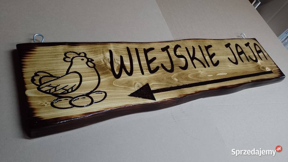 Szyld drewniany kierunkowy informacyjny napisy Gdańsk sprzedam