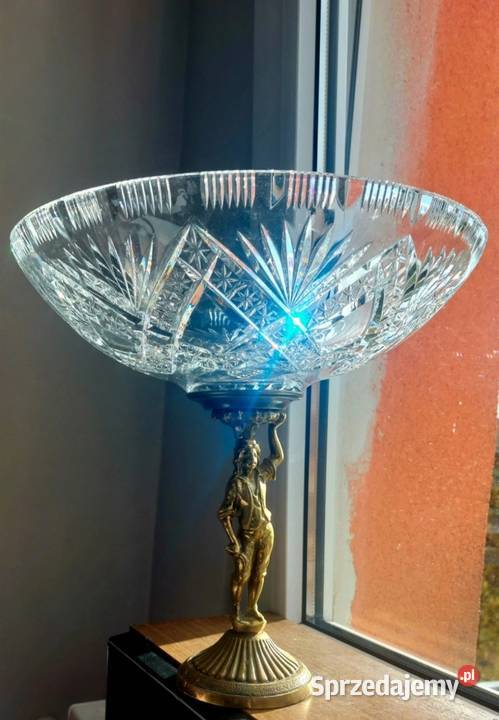 Piękna duża patera kryształowa dolnośląskie Wrocław sprzedam