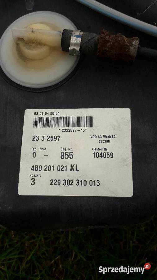 Zbiornik paliwa audi a6 c5 quatro Rok produkcji 2004 Bolesławiec