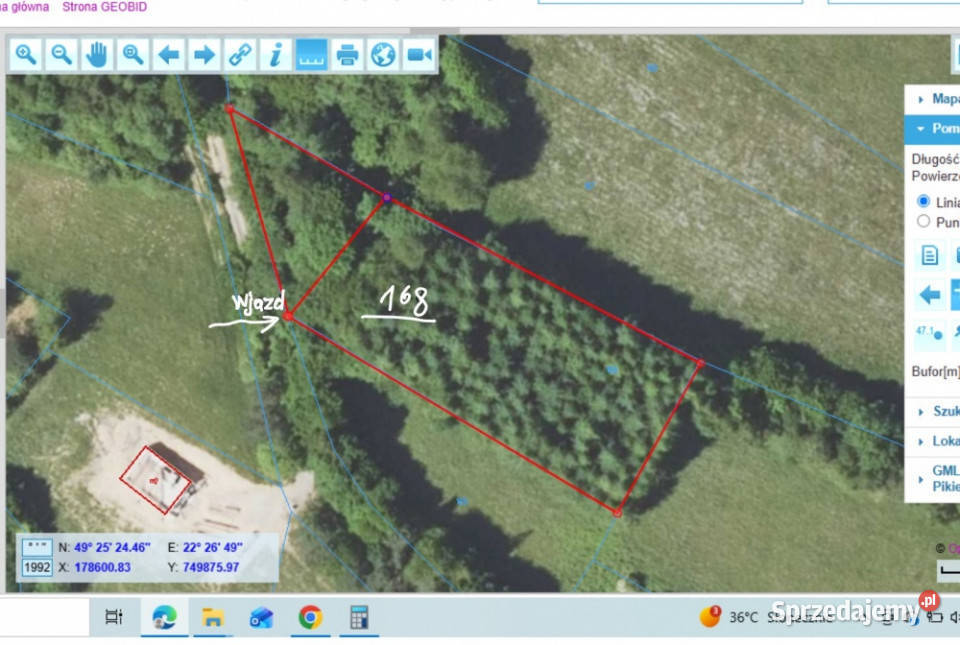 Działka BUDOWLANA 28 arów Bieszczady Bóbrka k Solina sprzedam