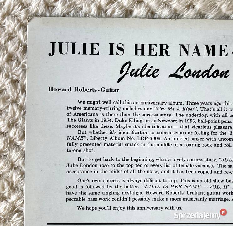 Julie London Julie Is Her Name Volume II Szczecin sprzedam