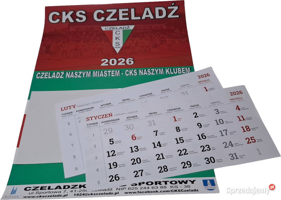 Kalendarz 2026 Czeladzki Klub Sportowy CKS Czeladź