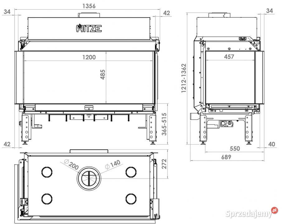 HITZE CALMA 120L kominek gazowy na miarę Twoich sprzedam