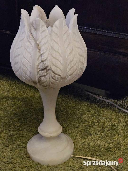 Piękna ciężka lampka z kamienia alabastru mazowieckie Warszawa