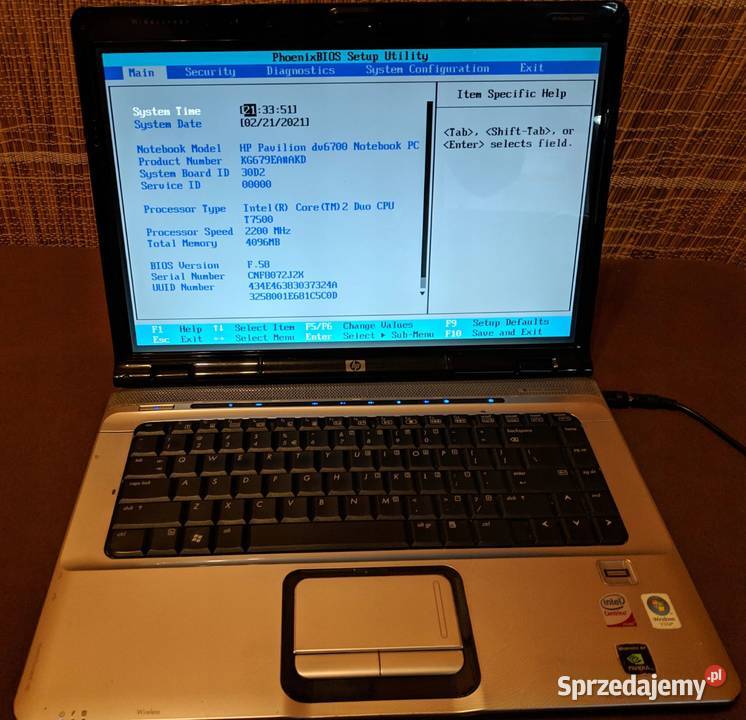 Laptop HP Pavilion dv6700 z pilotem sprawny sprzedam