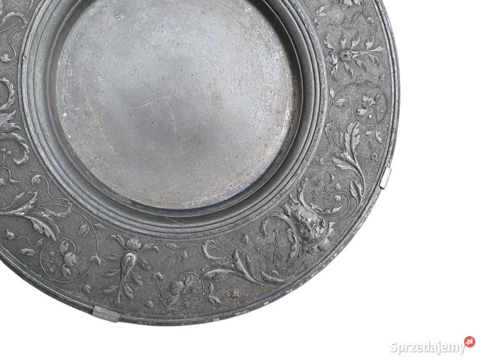 Stary ozdobny talerz patera do zawieszenia śląskie Cieszyn