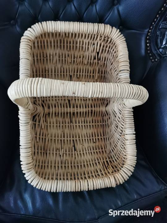 Kosz z uchwytem z wikliny Rattan wiklina