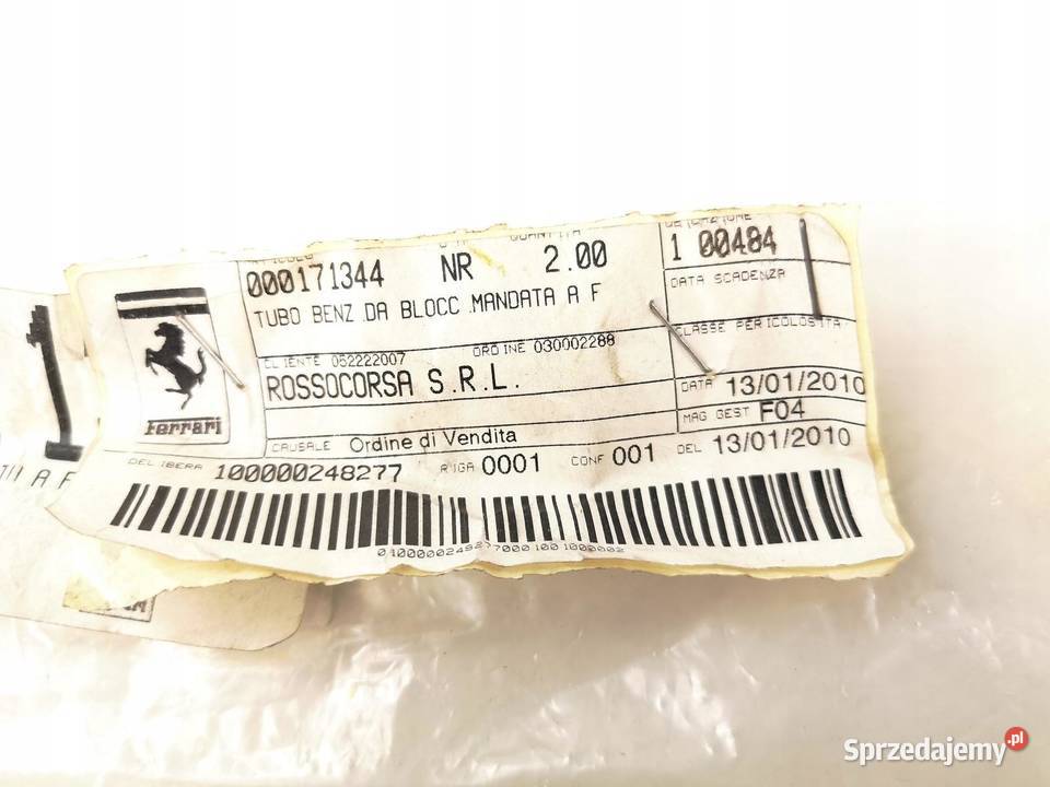 PRZEWÓD PALIWOWY FERRARI F355 27 52 NOWY osobowe sprzedam