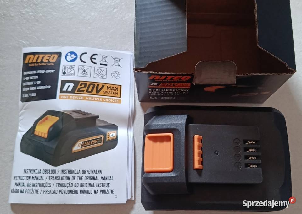 NITEO 20V akumulator litowojonowy 40 Ah NOWY Ełk sprzedam