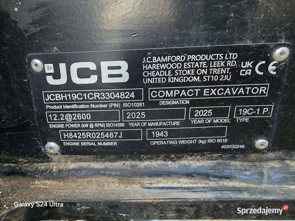 JCB 19 c1 minikoparka 2025 młot 2 łyżki nie Stalowa Wola