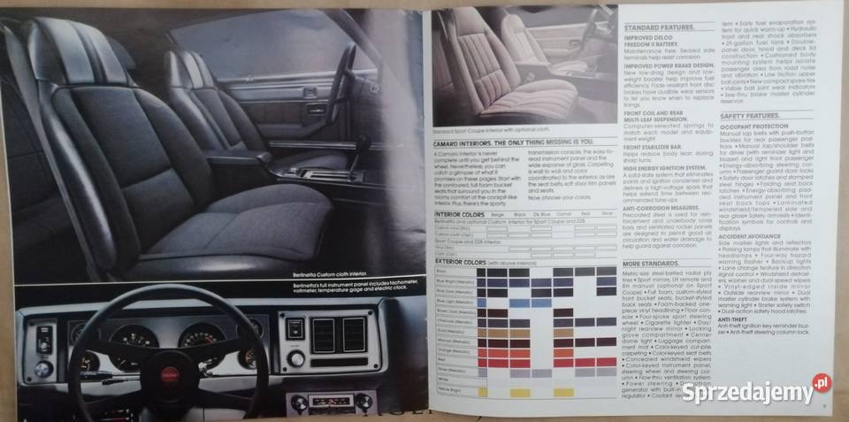 1981 Chevrolet Camaro USA prospekt folder Kraków