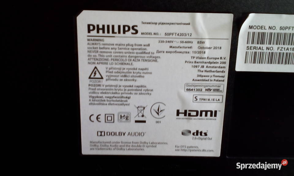 Sprzedam Telewizor Philips 50 Łódź sprzedam