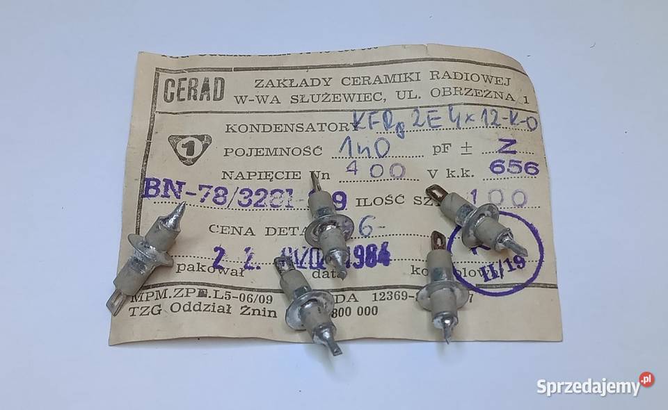 Kondensator przelotowy 1nF 400V KFRp CERAD Gdańsk