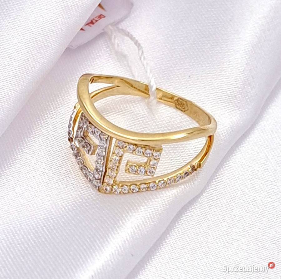 Pierścionek r12 Złoty pr585 Glamour Korona Z717 Pierścionki wielkopolskie Poznań