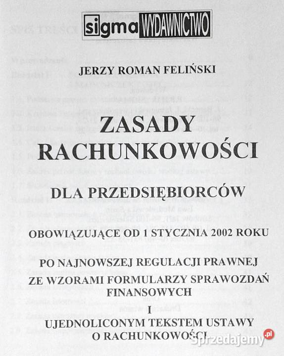 Zasady rachunkowości przedsiębiorców Jerzy Roman Książki i Podręczniki lubelskie Chełm sprzedam