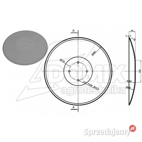Talerz Amazone Catros gładki XL011 510x5mm Kawnice