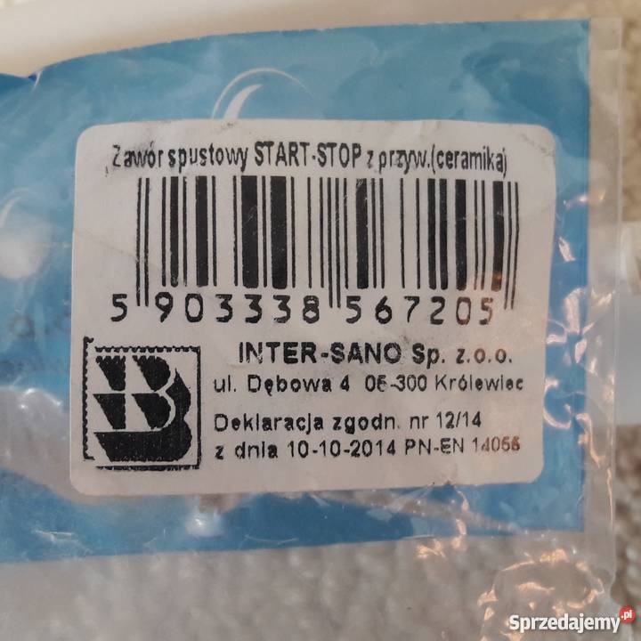 Zawór spustowy do spłuczki WC STARTSTOP Warszawa