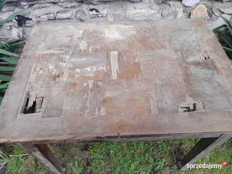 Stary drewniany przedwojenny stół zabytek retrio Dąbrowa Górnicza