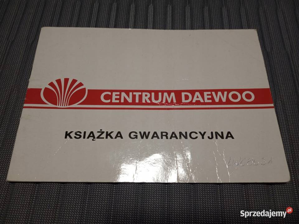 Daewoo Espero 1997 Książka Gwarancyjna Serwisowa łódzkie Łódź sprzedam