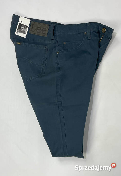 Spodnie męskie Lee Rider Slim Navy W32 L32 Lee Odzież codzienna Częstochowa