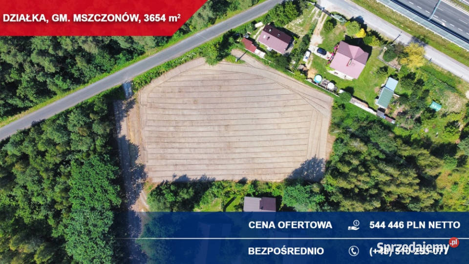 Teren usługowy S8 idealny pod magazyn warsztat 3654m2 Adamowice
