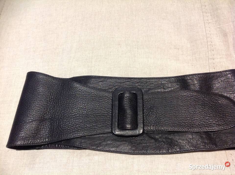 Czarny Pasek Skórzany Damski r SSM skóra Nowa Sól