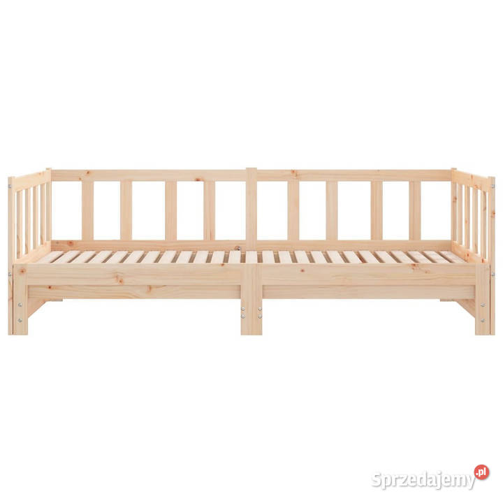 Łóżko dzienne rozsuwane lite drewno sosnowe 66cm