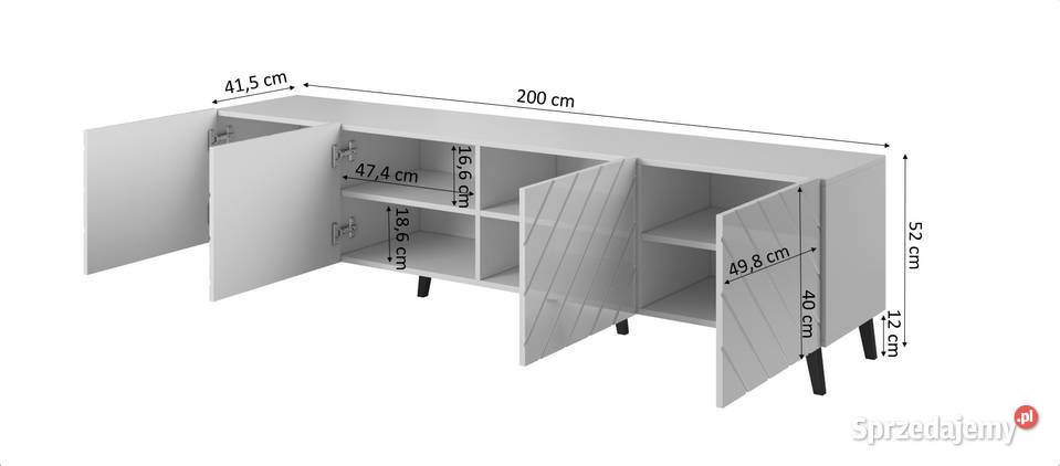 ABETO SZAFKA RTV 200 W 3 KOLORACH