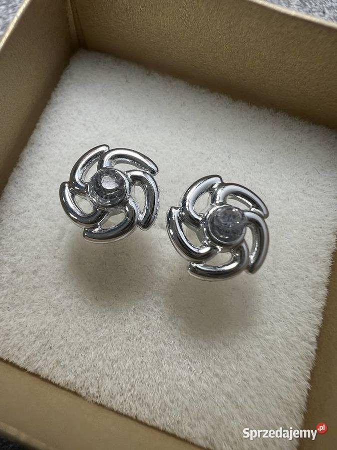 Kolczyki srebrne kwiaty Jasło