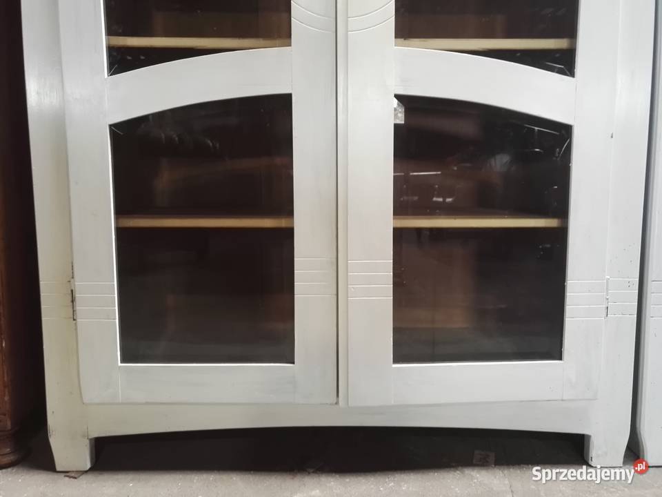 Biblioteka i Szafa bielone z pełnego drewna Kozy