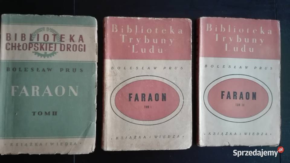 Prus Bolesław - FARAON - Wydanie 1949r-Tom 1-3