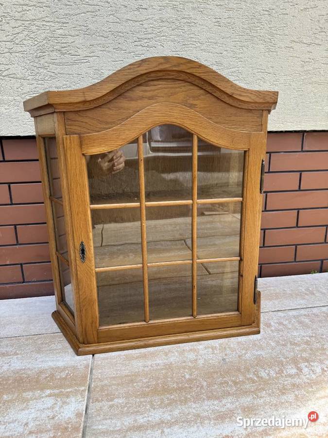 Witryna stylowa wisząca na ścianę półki szafka