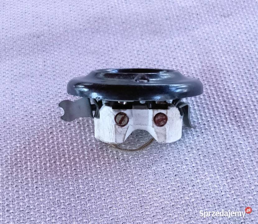 Gniazdo elektryczne bakielit z PRL vintage Łódź