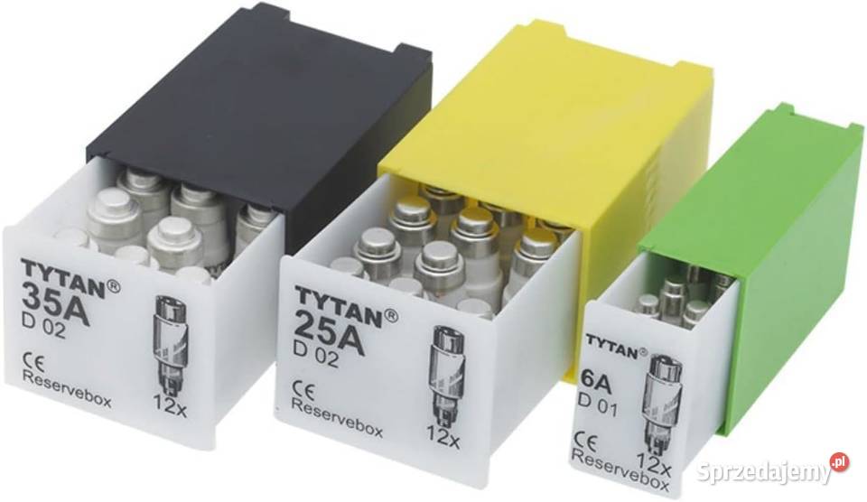 bezpieczniki Neozed TYTAN 25A D02 12 sztuk Zamość
