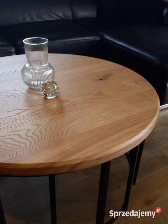 Ława loft z blatem dębowym okrągła Dom i Ogród dolnośląskie Kotowice