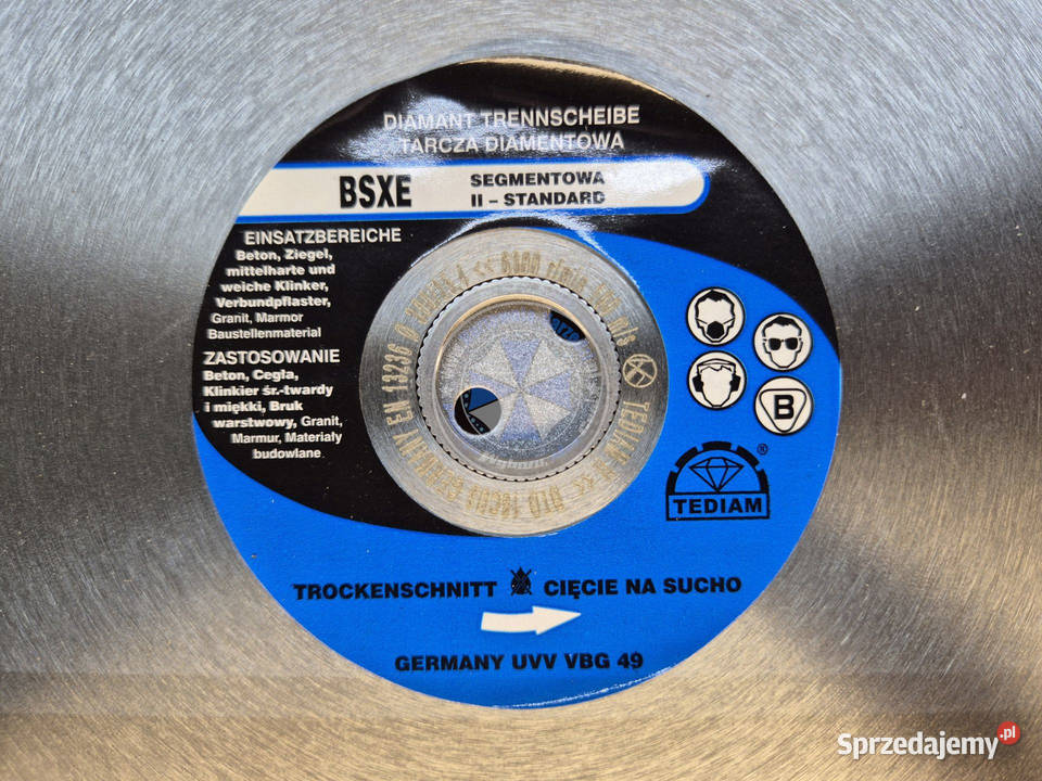 Tarcza diamentowa 300mm x h10mm 100ms BSXE Dom i Ogród Nowe