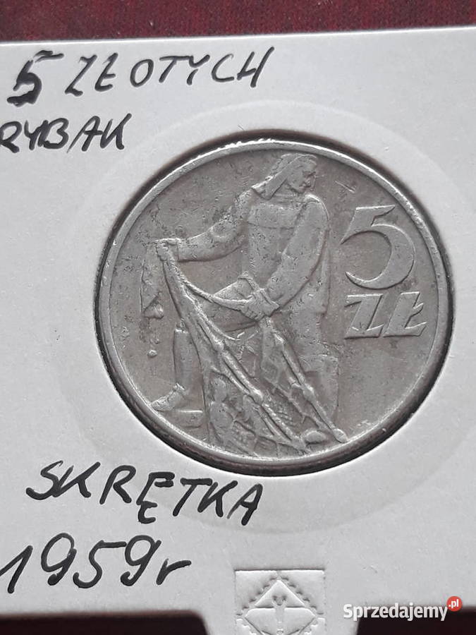 5 Rybak 1959 r Skrętka Piękna J Numizmatyka Konin