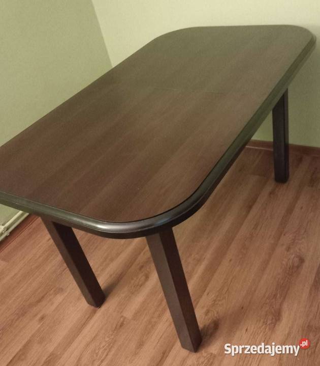 Stół owalny duży ciemny orzech Pruszków