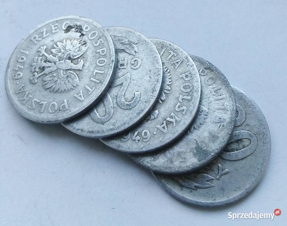 POLSKA20 GROSZY1949 rbzAL5 SZTUK Legionowo