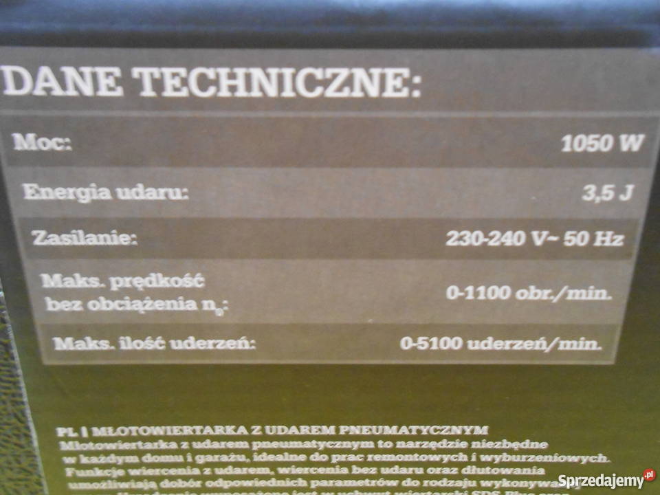 Młotowiertarka NITEO TOOLS NOWA Katowice