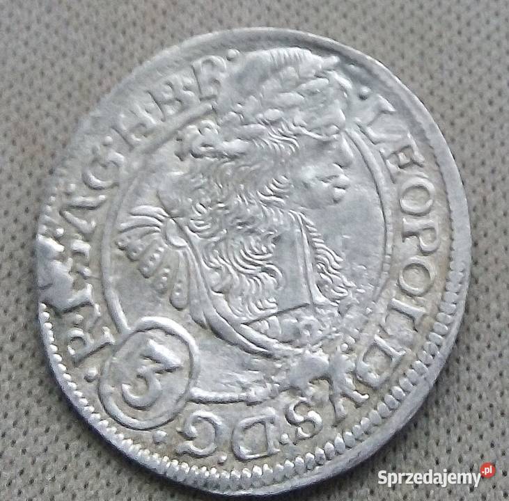 ŚLONSK WROCŁAW 3 KRAJCARY1670 r SHSSREBRO Legionowo sprzedam