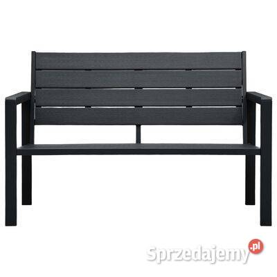 vidaXL Ławka ogrodowa 120 czarna HDPE o Warszawa