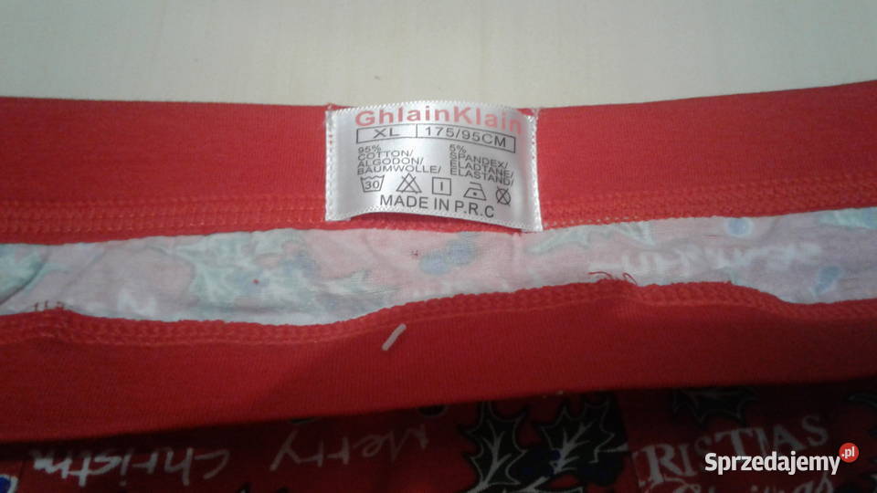 Bokserki świąteczne kolor czerwony rozmiar XL Rozmiar XL Łomża