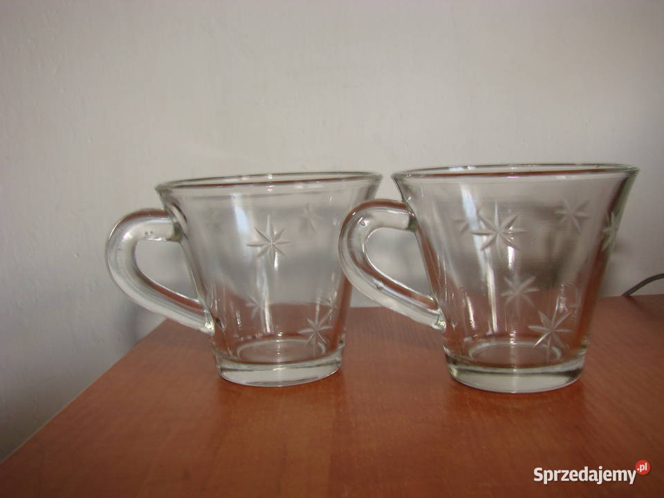 filiżanka rżnięte grube szkło